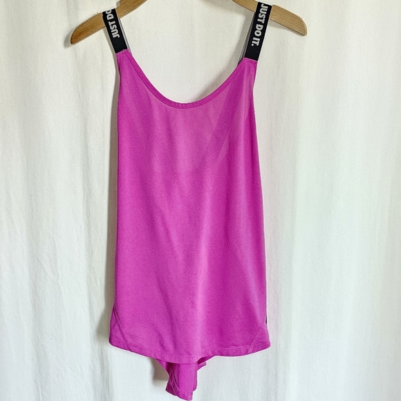 Nike Magenta Dri-Fit Mesh Running Tank Top - Picture 12 of 16